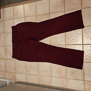 Maroon pull on pants